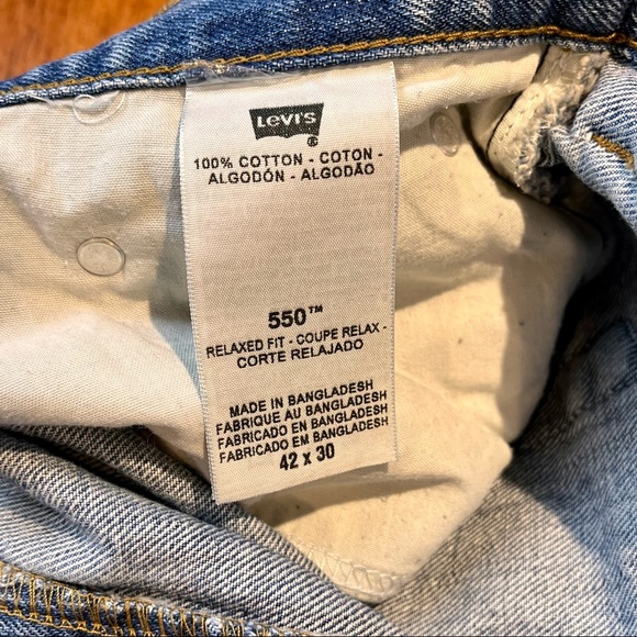 Vintage Levi’s 550 Red Tab Men’s Jeans - Loose Fit Straight Leg 42”x30” - Picture 6 of 9